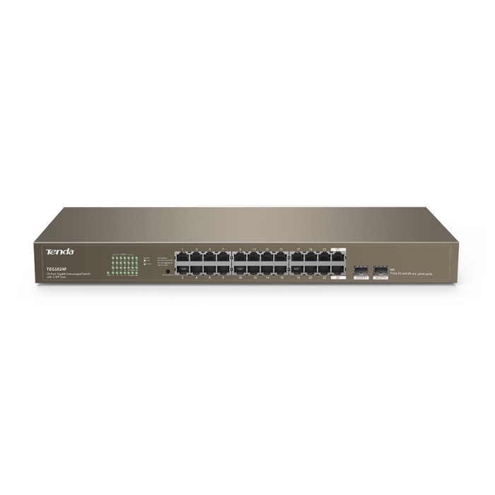 TENDA TEG1024F 24PORT 2SFP 10/100/1000 GIGABIT SWITCH