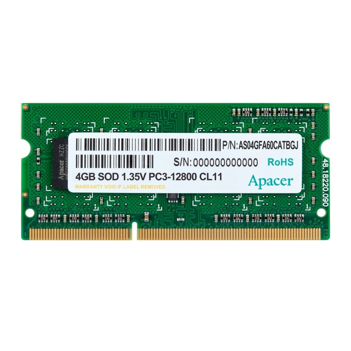 Apacer 4 GB DDR3 1600Mhz SODIMM 1.35V NOTEBOOK RAM (DS.04G2K.KAM)