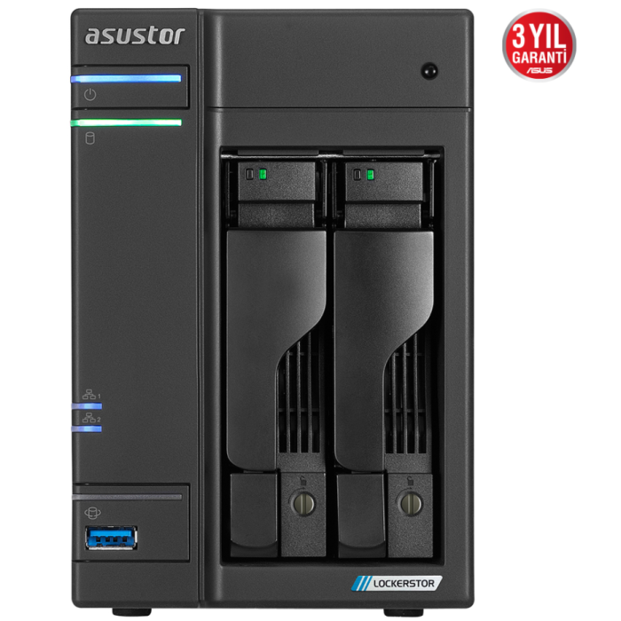 ASUSTOR AS6602T 2 YUVALI 4GB NAS DEPOLAMA ÜNİTESİ