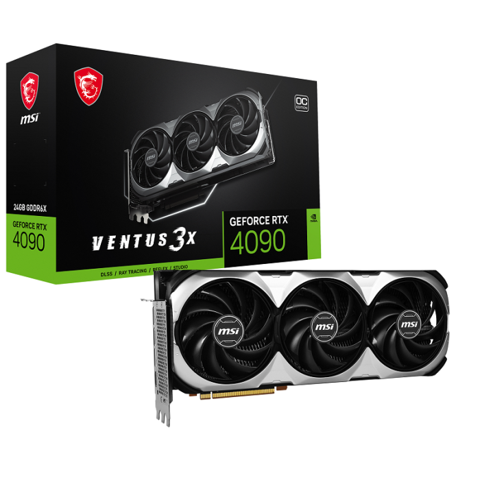 MSI GEFORCE RTX 4090 VENTUS 3X 24G OC GDDR6X 24GB HDMI DP 384BIT