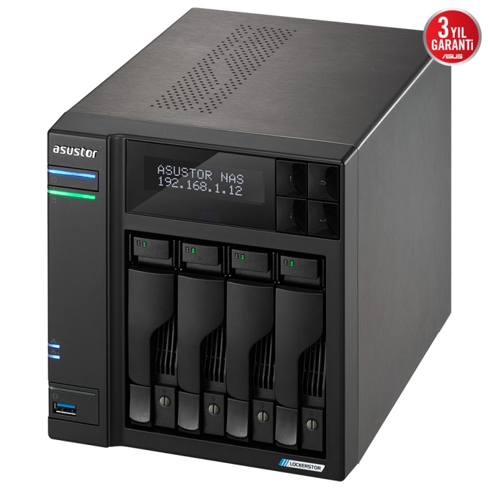 ASUSTOR AS6704T 4 YUVALI 4GB NAS DEPOLAMA ÜNİTESİ