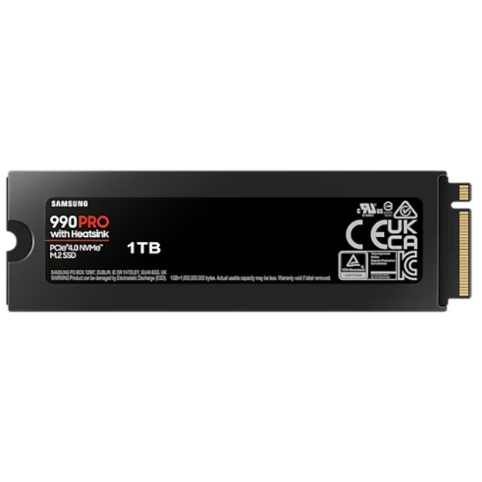 1TB SAMSUNG 990 PRO SOĞUTUCULU M.2 NVMe 7450/6900MB/s MZ-V9P1T0CW