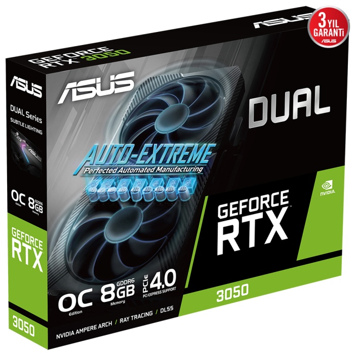 ASUS DUAL-RTX3050-O8G V2 8GB GDDR6 HDMI 128BIT