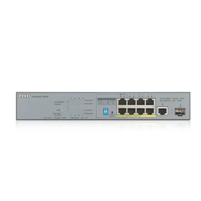 ZYXEL GS1300-10HP 10PORT GIGABIT POE SWITCH+1 SFP