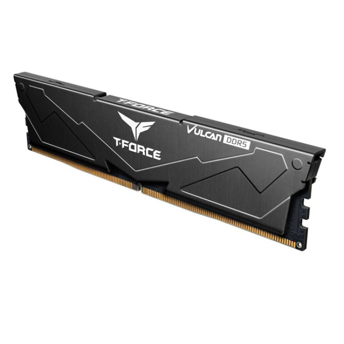 Team T-Force Vulcan Black 16GB (2x8GB) 5600Mhz CL40 DDR5 Gaming Ram (FLBD516G5600HC40BDC01)