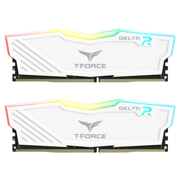 Team T-Force Delta RGB White 16GB (2x8GB) 3200MHz CL16 DDR4 Gaming Ram (TF4D416G3200HC16FDC01)