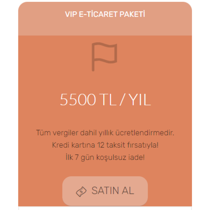 VIP E-TİCARET PAKETİ