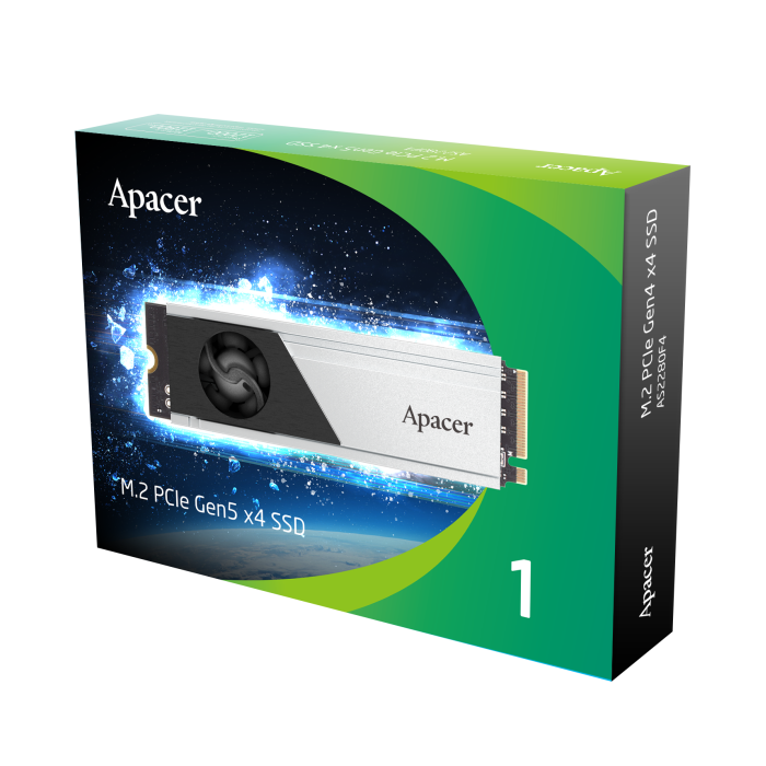 Apacer AP1TBAS2280F4-1 1TB 11500/9000MB/s M.2 PCIe Gen5 x4 SSD (AP1TBAS2280F4-1)