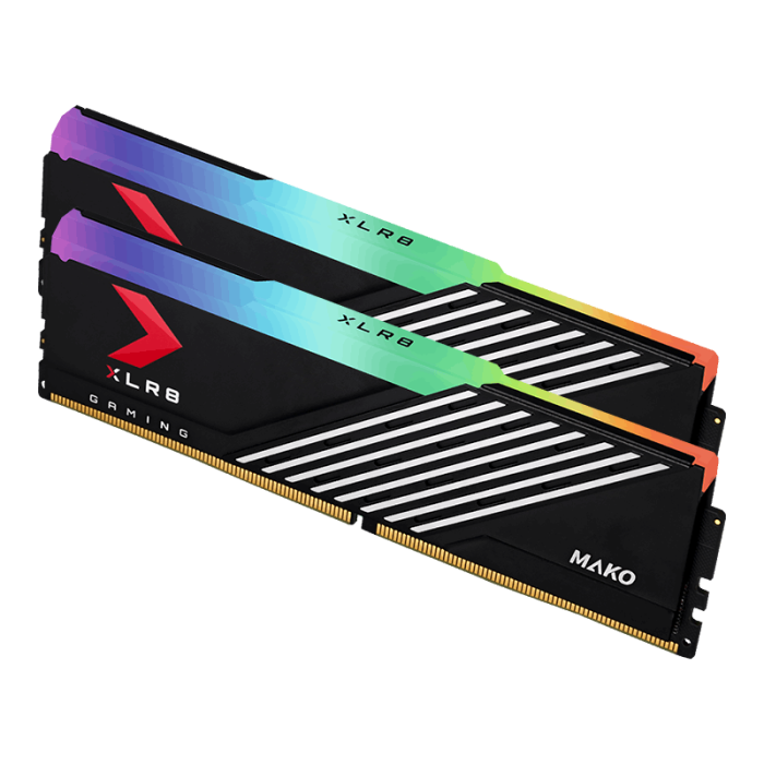 PNY XLR8 Gaming MAKO EPIC-X RGB 32GB (2x16GB) 6400MHz CL40 DDR5 Gaming Ram (MD32GK2D5640040MXRGB)
