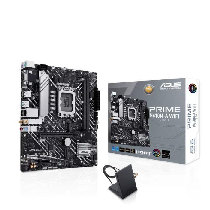 ASUS PRIME H610M-A WIFI DDR5 5600MHz M.2 HDMI mATX 1700p