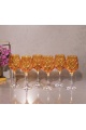 6 Parça Kristal Kesme Renkli Cam Bardak 295cc