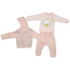 ANILÇO BABY 222355 0523 CİVCİV BASKILI KAPŞONLU  3 LÜ TAKIM