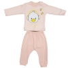 ANILÇO BABY 222355 0523 CİVCİV BASKILI KAPŞONLU  3 LÜ TAKIM