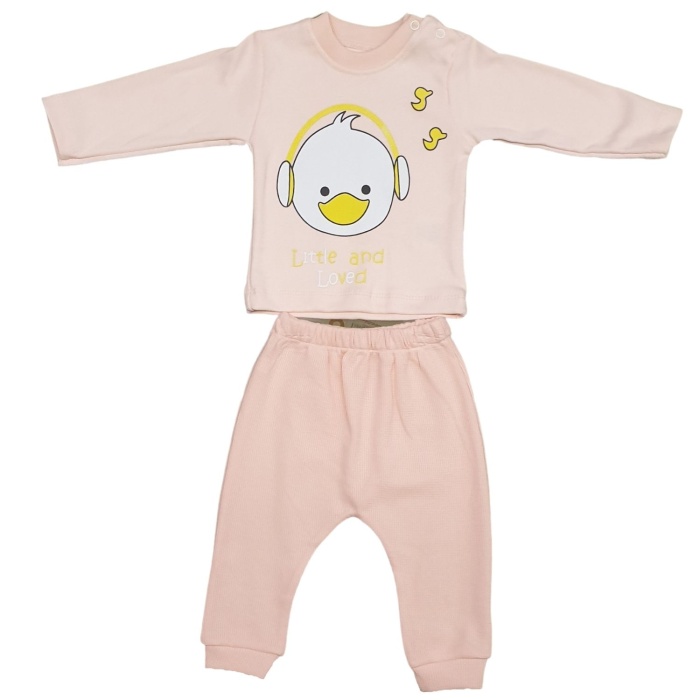 ANILÇO BABY 222355 0523 CİVCİV BASKILI KAPŞONLU  3 LÜ TAKIM