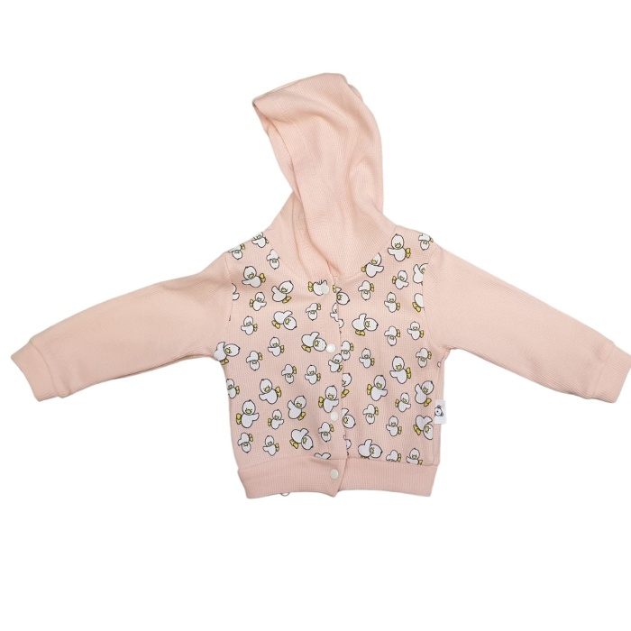 ANILÇO BABY 222355 0523 CİVCİV BASKILI KAPŞONLU  3 LÜ TAKIM