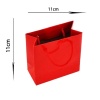 11x11 cm Kırmızı Düz Renk Tutma İpli 50 li Mini Karton Çanta