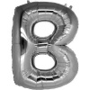 Gümüş B Folyo Balon 40 İnç 100 Cm