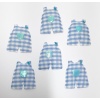 Bebek Tulumu Mavi Süsleme Kumaş Sticker 100 Adet