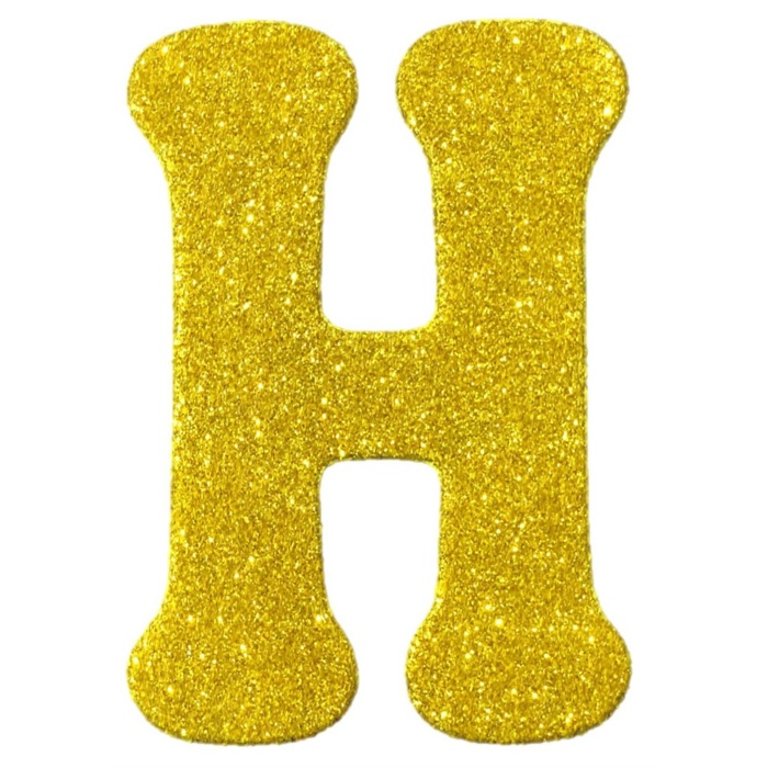 H - Harf Eva Simli Gold  (11 cm)