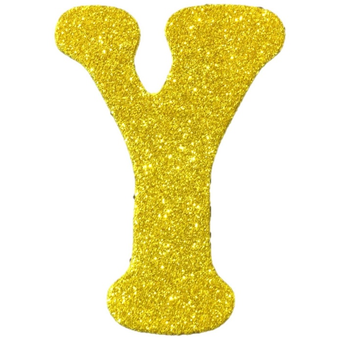 Y - Harf Eva Simli Gold (11 cm)