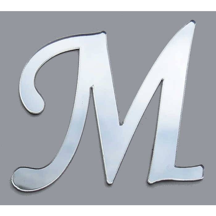 M Pleksi Harf Yapışkanlı 1 mm 4 x 4 cm Gümüş