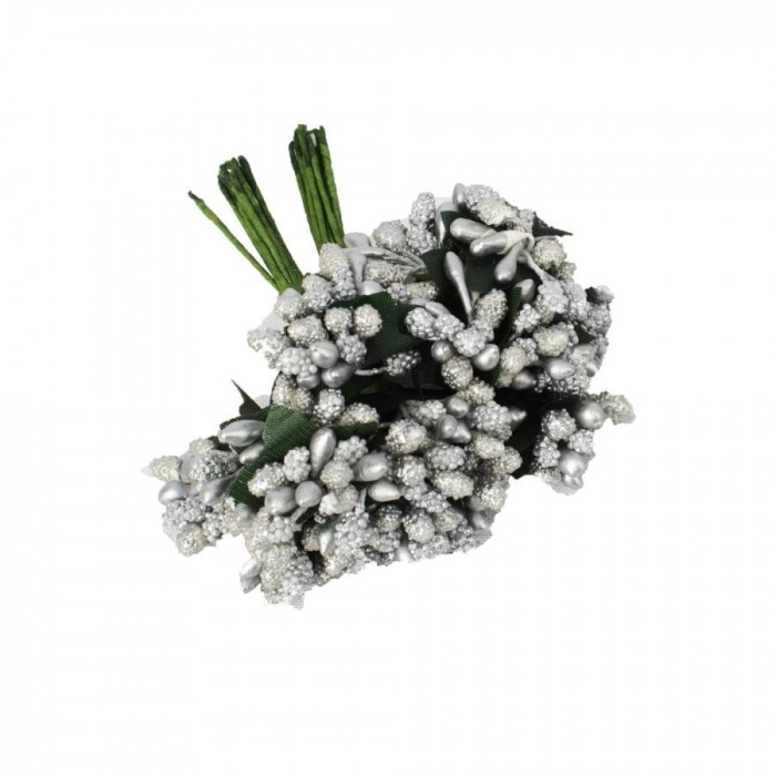 Gümüş Yapay Pıtırcık Çiçek (144 lü)