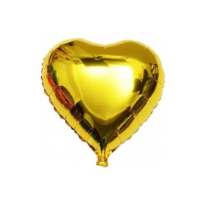 Kalpli Gold Renk Folyo Balon 18 inç 40 cm