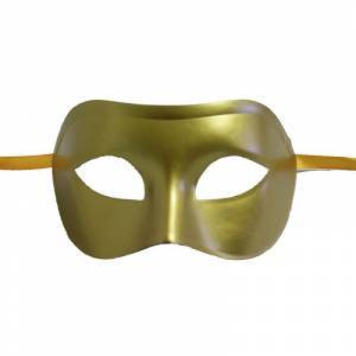 Altın Renk Plastik Balo Maskesi