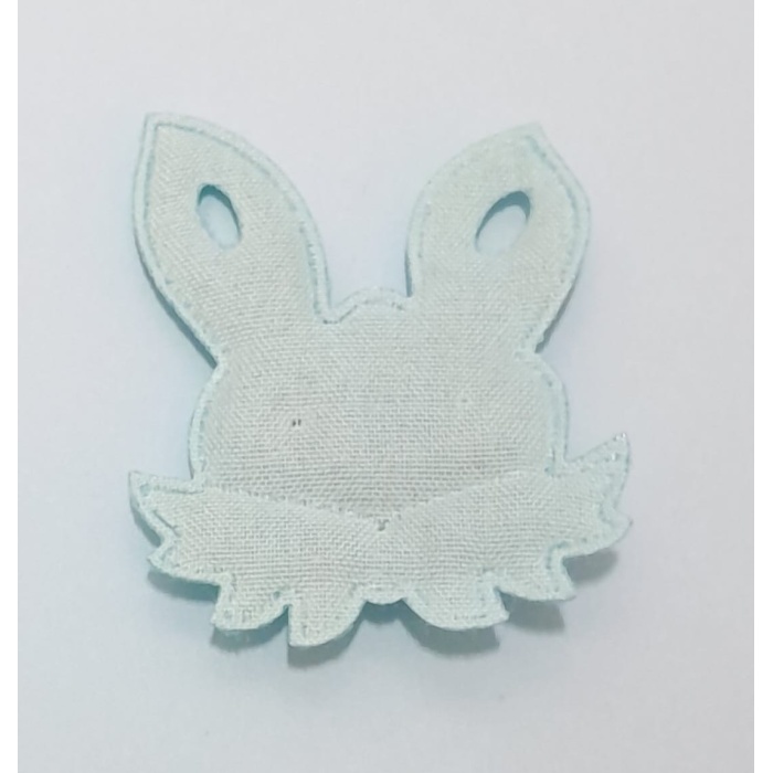 Tavşan Mavi Süsleme Kumaş Sticker 100 Adet