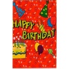 Kırmızı Happy Birthday Yazılı Doğum Günü Partisi Plastik Masa Örtüsü