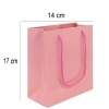 14x17 cm Pembe Düz Renk Tutma İpli 25 li Karton Çanta