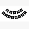 Siyah Gümüş Happy Yaldızlı Banner