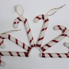 Kırmızı Beyaz 9 cm Baston Süs (Yılbaşı) 6 lı