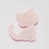 Pembe Kedi Süsleme Kumaş Sticker (100 Adet)