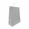 Gümüş Puantiyeli Büküm Saplı Kraft Çanta 25x31cm