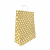 Altın Puantiyeli Büküm Saplı Kraft Çanta 31x41cm