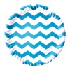 Turkuaz Zigzag Karton Tabak 8li
