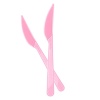 Pembe Plastik Bıçak 25li