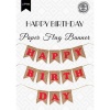 Happy Birthday Kraft  Zemin Kırmızı Harf Afiş
