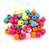 Renkli Tahta Boncuk 10x10mm