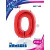 0 Rakam Grabo Kırmızı Folyo Balon 40