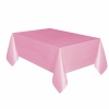 Pembe Plastik Masa Örtüsü 137*270cm 30 mikron