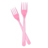 Pembe Plastik Çatal 24lü