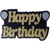 Happy Birthday Balonlu Altın Strafor Süs
