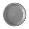 Gümüş Plastik Tabak 22cm 24lü
