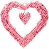 Pembe Kalp Hasır Sarkıt Süs 35 cm
