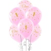 Altın First Year Baskılı Pembe Balon 12