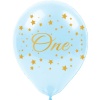 Altın First Year Baskılı Mavi Balon 12