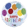 Birthday Colorful Balloon Grabo Folyo Balon 18