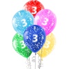 3 Yaş Baskılı Karışık Renk Balon 12